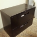 Global Black 2 Drawer Lateral File Cabinet, Locking